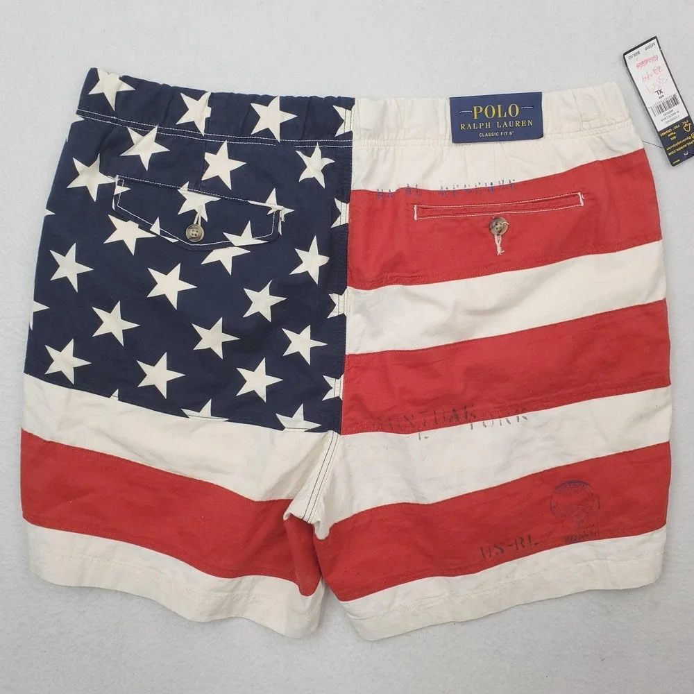 Polo Ralph Lauren Shorts Mens‎ XL American Flag Stars Stripes USA Patriotic